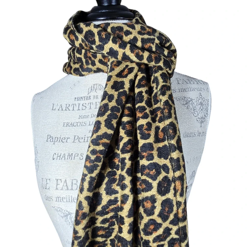 Michael Kors‎ Scarf Leopard Print Fringe 11